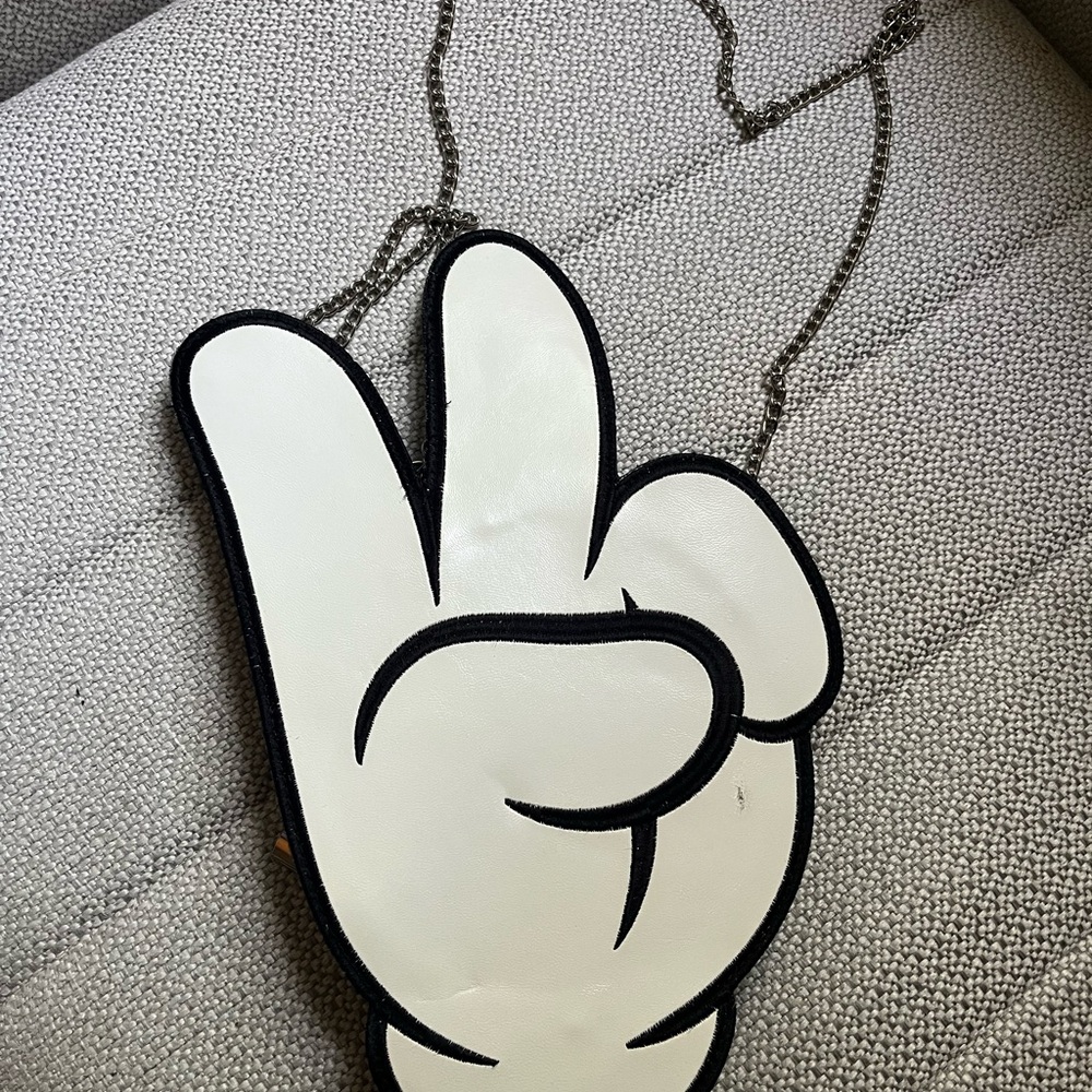 Cakeworthy Mickey Peace Sign Bag with Chain Strap